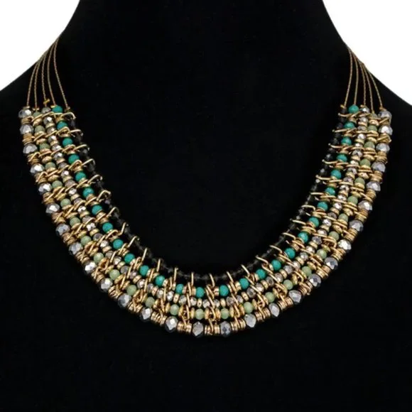 Natural Stone Tassel Statement Necklace - Picture 6 of 7